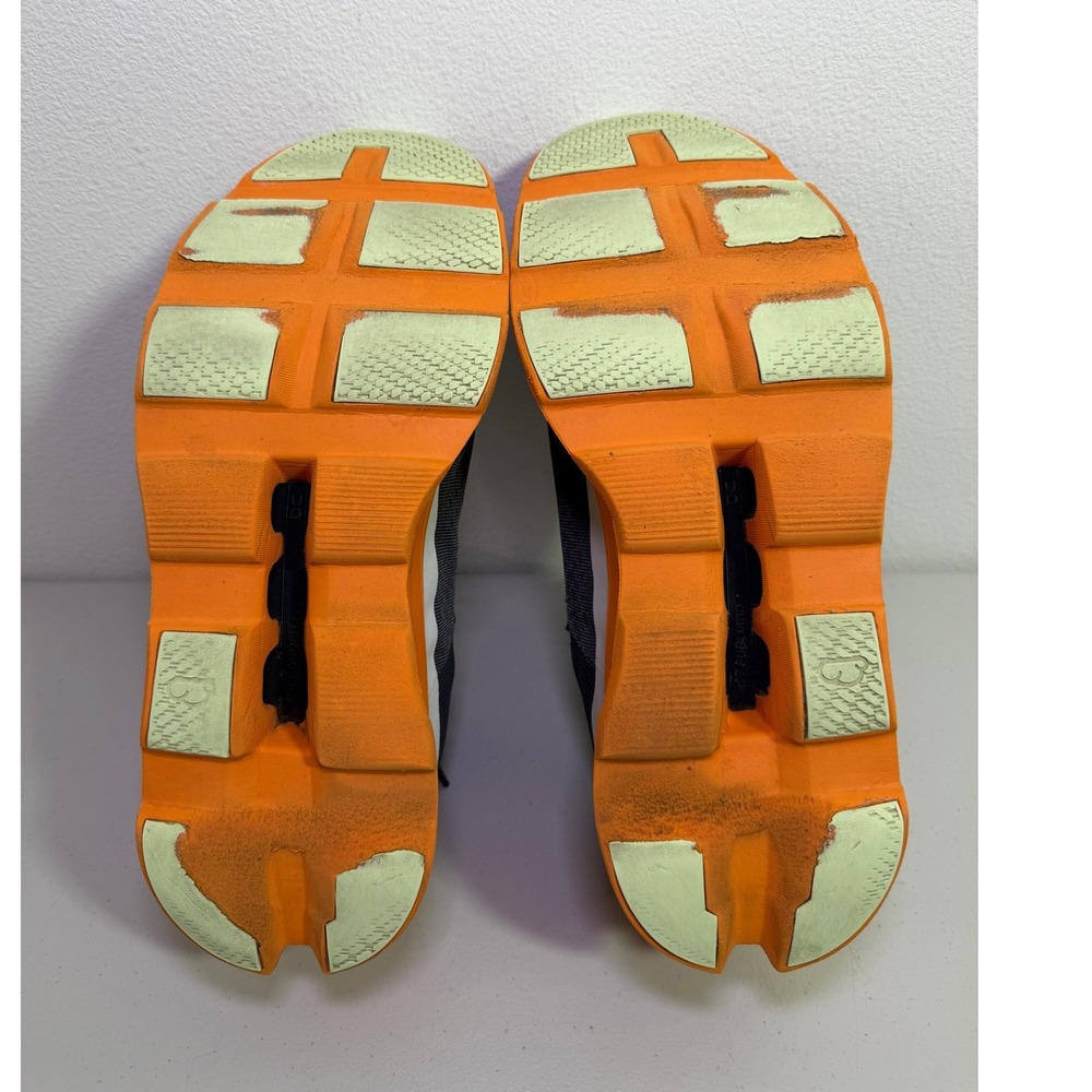 On Running Cloudmonster Mens 11.5 Grey Orange Maximalist Cushioned Sneakers - Picture 9 of 13